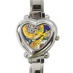 Astronaut Moon Monsters Spaceship Universe Space Cosmos Heart Italian Charm Watch