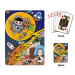 Astronaut Moon Monsters Spaceship Universe Space Cosmos Playing Cards Single Design (Rectangle)