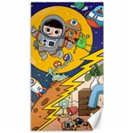 Astronaut Moon Monsters Spaceship Universe Space Cosmos Canvas 40  x 72 
