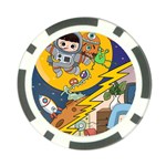 Astronaut Moon Monsters Spaceship Universe Space Cosmos Poker Chip Card Guard