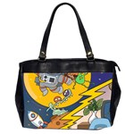 Astronaut Moon Monsters Spaceship Universe Space Cosmos Oversize Office Handbag (2 Sides)