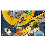 Astronaut Moon Monsters Spaceship Universe Space Cosmos Banner and Sign 7  x 4 