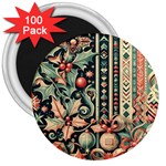 Winter Snow Holidays 3  Magnets (100 pack)
