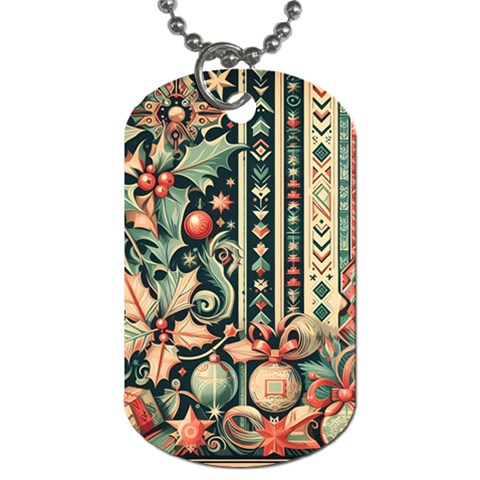 Winter Snow Holidays Dog Tag (One Side) from UrbanLoad.com Front