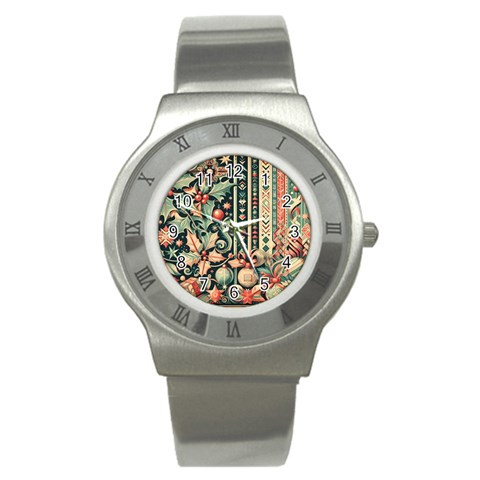 Winter Snow Holidays Stainless Steel Watch from UrbanLoad.com Front