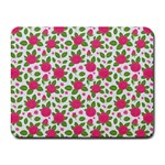 Flowers Leaves Roses Pattern Floral Nature Background Small Mousepad