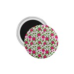 Flowers Leaves Roses Pattern Floral Nature Background 1.75  Magnets