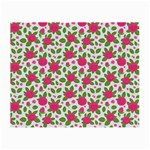 Flowers Leaves Roses Pattern Floral Nature Background Small Glasses Cloth