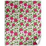 Flowers Leaves Roses Pattern Floral Nature Background Canvas 16  x 20 