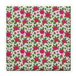 Flowers Leaves Roses Pattern Floral Nature Background Face Towel
