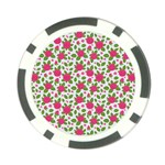 Flowers Leaves Roses Pattern Floral Nature Background Poker Chip Card Guard (10 pack)