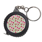 Flowers Leaves Roses Pattern Floral Nature Background Measuring Tape