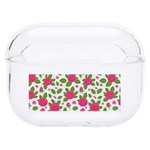 Flowers Leaves Roses Pattern Floral Nature Background Hard PC AirPods Pro Case