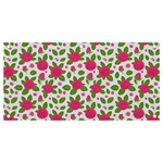 Flowers Leaves Roses Pattern Floral Nature Background Banner and Sign 4  x 2 