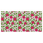 Flowers Leaves Roses Pattern Floral Nature Background Banner and Sign 6  x 3 