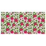 Flowers Leaves Roses Pattern Floral Nature Background Banner and Sign 8  x 4 