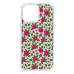 Flowers Leaves Roses Pattern Floral Nature Background iPhone 14 Pro Max TPU UV Print Case