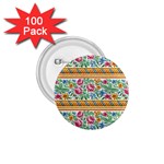 Flower Pattern Art Vintage Blooming Blossom Botanical Nature Famous 1.75  Buttons (100 pack) 