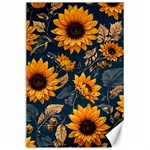 Flowers Pattern Spring Bloom Blossom Rose Nature Flora Floral Plant Canvas 24  x 36 