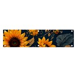 Flowers Pattern Spring Bloom Blossom Rose Nature Flora Floral Plant Banner and Sign 4  x 1 