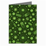 Seamless Pattern With Viruses Greeting Cards (Pkg of 8)