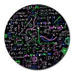 Math Linear Mathematics Education Circle Background Round Mousepad