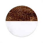 Math Linear Mathematics Education Circle Background Classic Marble Wood Coaster (Round) 