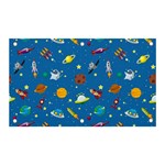 Space Rocket Solar System Pattern Banner and Sign 5  x 3 