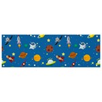 Space Rocket Solar System Pattern Banner and Sign 9  x 3 