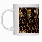 Honeycomb With Bees White Mug