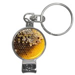 Honeycomb With Bees Nail Clippers Key Chain