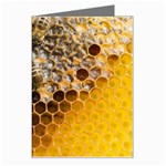 Honeycomb With Bees Greeting Card