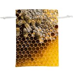 Honeycomb With Bees Lightweight Drawstring Pouch (XL)