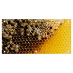 Honeycomb With Bees Banner and Sign 6  x 3 