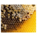 Honeycomb With Bees Premium Plush Fleece Blanket (Medium)
