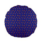 Cute sketchy monsters motif pattern Standard 15  Premium Flano Round Cushions