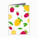 Strawberry Lemons Fruit Mini Greeting Card