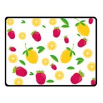 Strawberry Lemons Fruit Two Sides Fleece Blanket (Small)