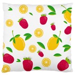Strawberry Lemons Fruit Standard Premium Plush Fleece Cushion Case (Two Sides)
