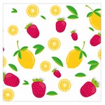 Strawberry Lemons Fruit Square Satin Scarf (36  x 36 )