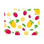 Strawberry Lemons Fruit Premium Plush Fleece Blanket (Mini)