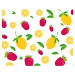 Strawberry Lemons Fruit Premium Plush Fleece Blanket (Medium)