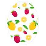 Strawberry Lemons Fruit UV Print Acrylic Ornament Oval