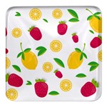 Strawberry Lemons Fruit Square Glass Fridge Magnet (4 pack)