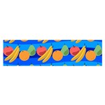 Fruit Texture Wave Fruits Oblong Satin Scarf (16  x 60 )
