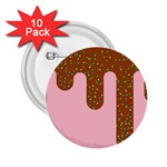 Ice Cream Dessert Food Cake Chocolate Sprinkles Sweet Colorful Drip Sauce Cute 2.25  Buttons (10 pack) 