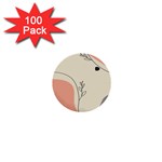 Pattern Line Art Texture Minimalist Design 1  Mini Buttons (100 pack) 