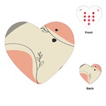 Pattern Line Art Texture Minimalist Design Playing Cards Single Design (Heart)