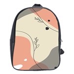 Pattern Line Art Texture Minimalist Design School Bag (XL)