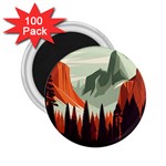 Mountain Travel Canyon Nature Tree Wood 2.25  Magnets (100 pack) 